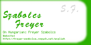 szabolcs freyer business card